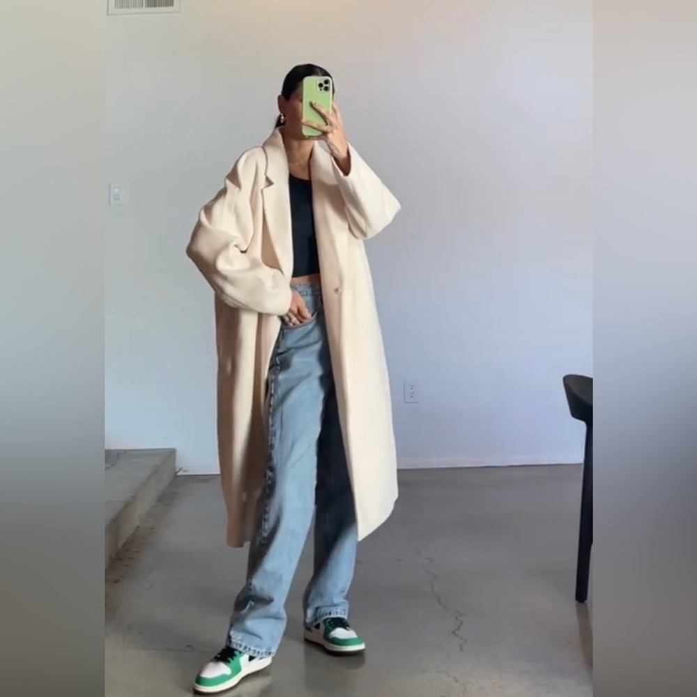 h&m oversized coat - euc